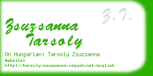 zsuzsanna tarsoly business card
